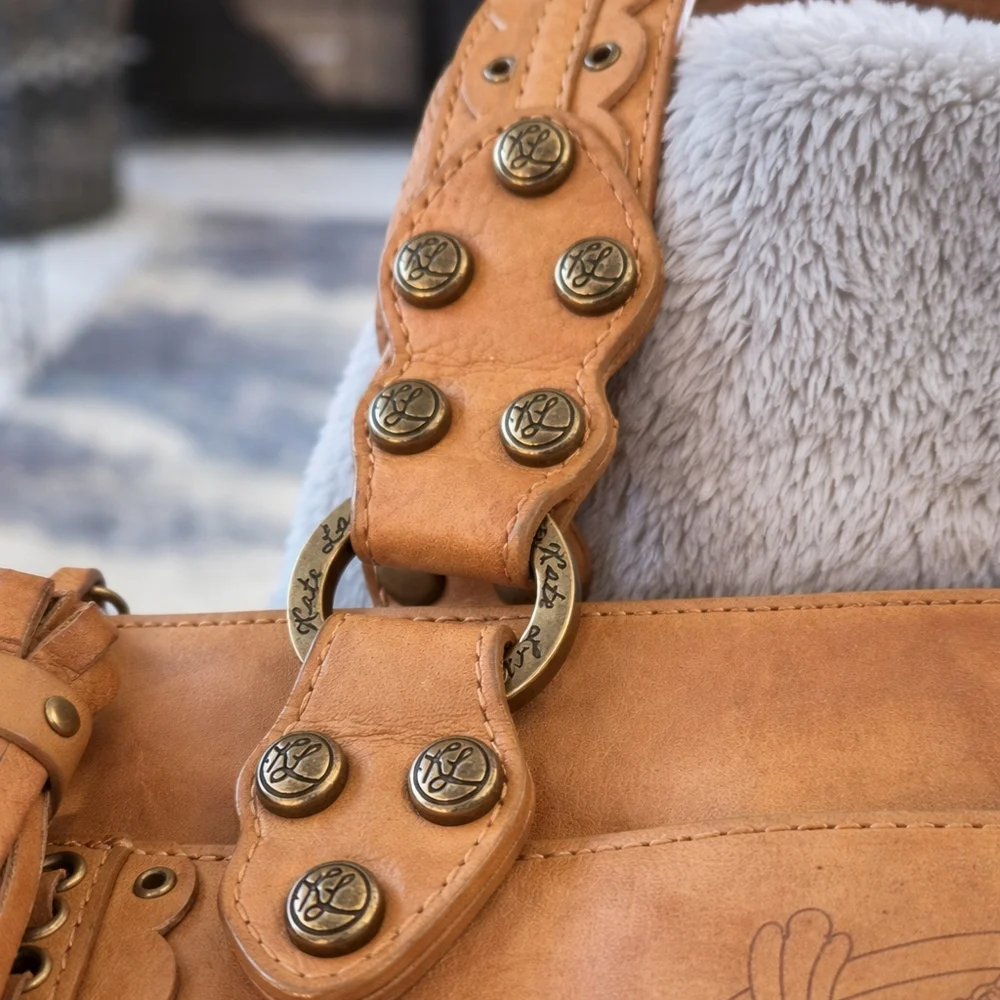 KATE LANDRY Stunning Leather Shoulder Bag. - Picture 2 of 5